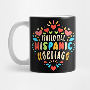 Hispanic Heritage Month Heart Happy National Spanish Mug